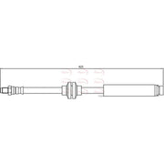 Apec Brake Hydraulic Hose Line Rear HOS4157