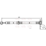 Apec Brake Hydraulic Hose Line Front Right HOS3573