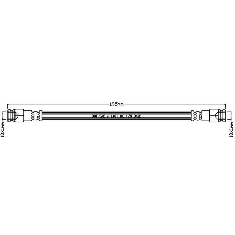 Abtex Brake Hydraulic Hose Line Rear ABH1267