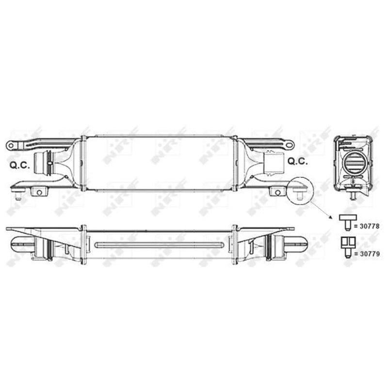 NRF Intercooler (Charge Air Cooler) 30778