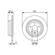 Bosch 2 x Solid Rear Brake Discs 0 986 479 B19