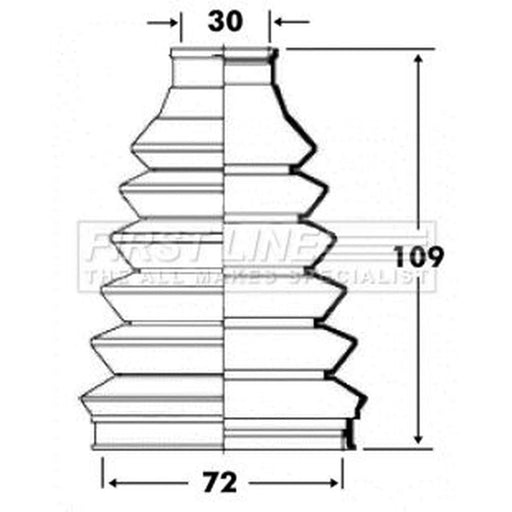 First Line Drive Shaft Bellow Kit Front Right Thermoplast FCB6074