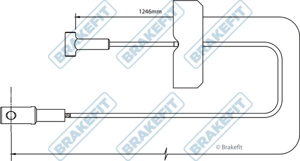Apec Handbrake Cable Centre fits Nissan Primastar 2006 on 2.0 2.5