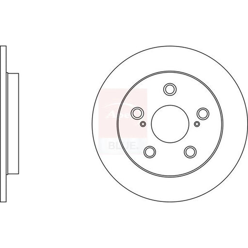 Apec 2 x Solid Rear Brake Discs SDK6634