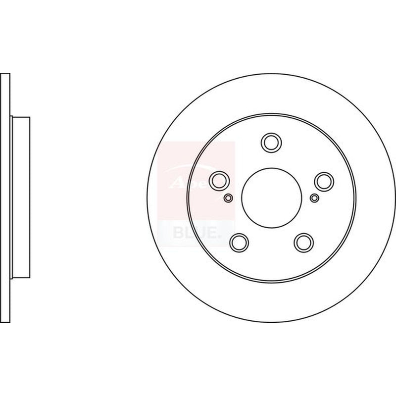 Apec 2 x Solid Rear Brake Discs SDK6634
