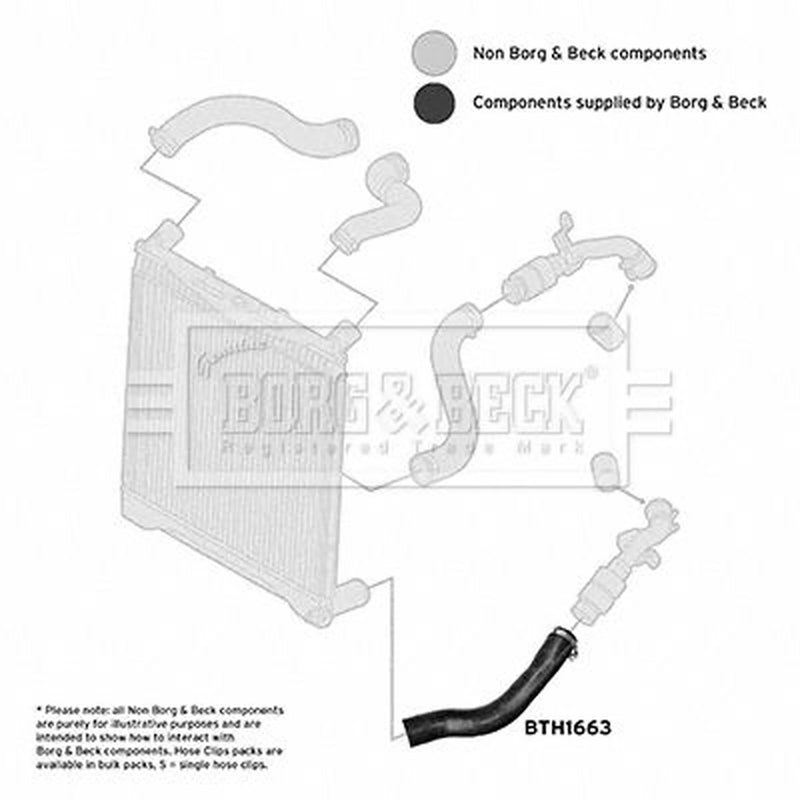 Borg & Beck Intercooler Turbo Charge Air Hose BTH1663