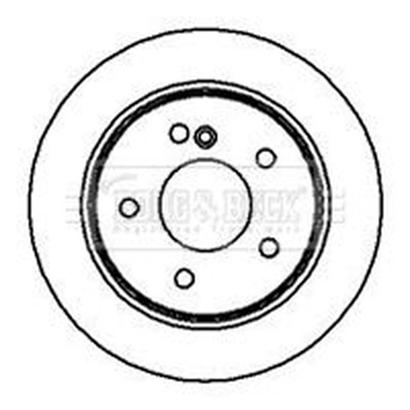 Borg & Beck 2 x Solid Rear Brake Discs BBD5001