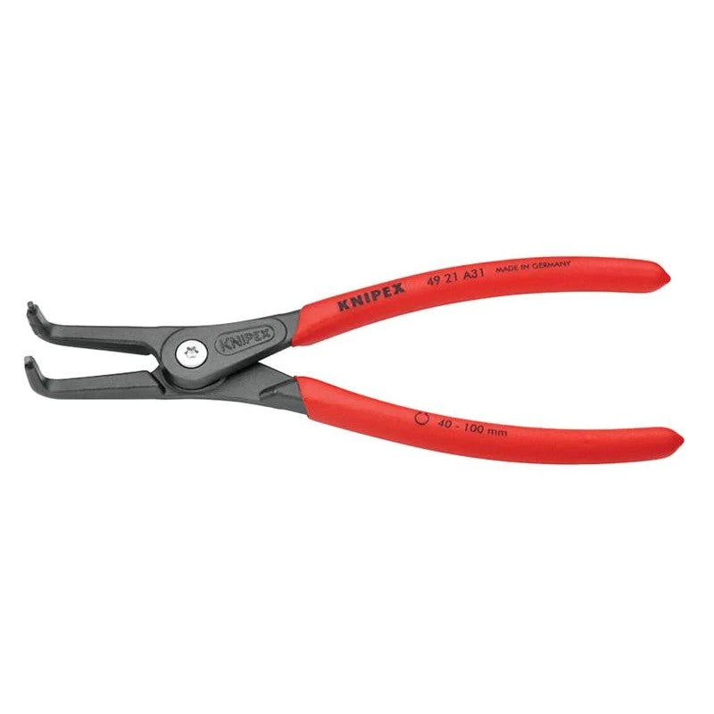 KNIPEX 49 21 A31 Precision Circlip Pliers External 90° Bent Tip 40-100mm