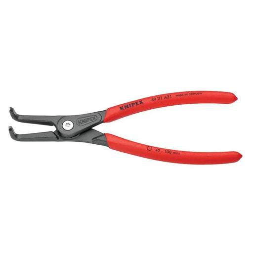 KNIPEX 49 21 A31 Precision Circlip Pliers External 90° Bent Tip 40-100mm