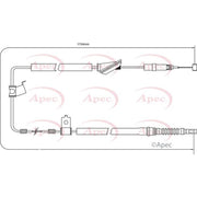 Apec Handbrake Cable Right Rear CAB1208
