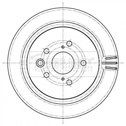 Borg & Beck 2 x Vented Rear Brake Discs BBD5445