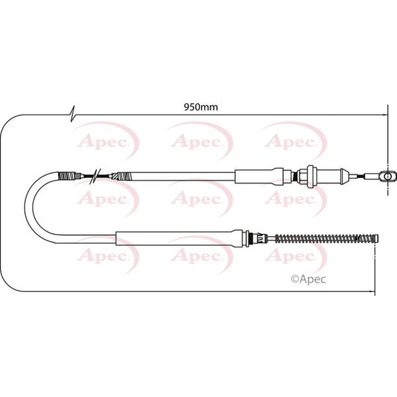 Apec Handbrake Cable Left Rear CAB1259