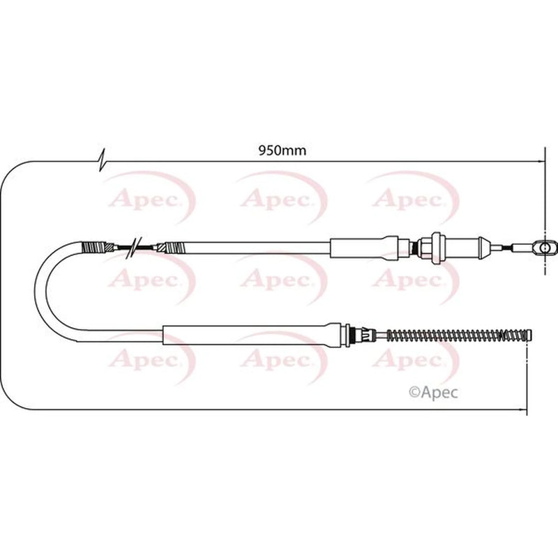 Apec Handbrake Cable Left Rear CAB1259