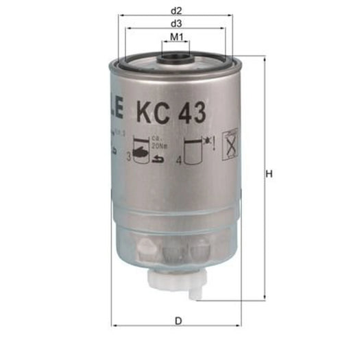 Mahle Fuel Filter Element KC 43