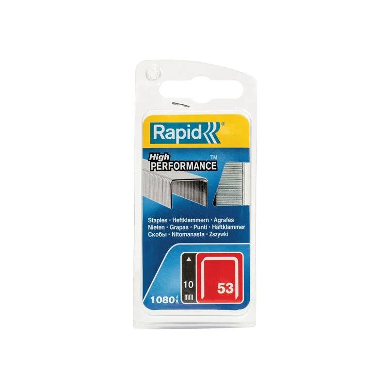 Rapid 53/10B 10mm Galvanised Staples (Pack 1080) - 40109504