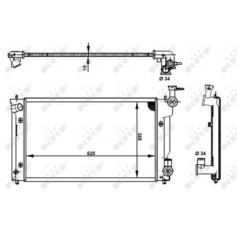 NRF Engine Radiator 53398