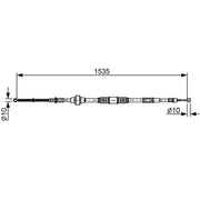 Bosch Handbrake Cable Left Rear 1 987 482 533