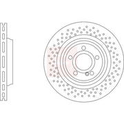 Apec 2 x Perforated/Vented Rear Brake Discs DSK3344