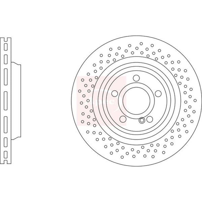 Apec 2 x Perforated/Vented Rear Brake Discs DSK3344