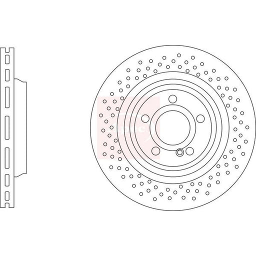 Apec 2 x Perforated/Vented Rear Brake Discs DSK3344