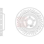 Apec 2 x Perforated/Vented Rear Brake Discs DSK3344