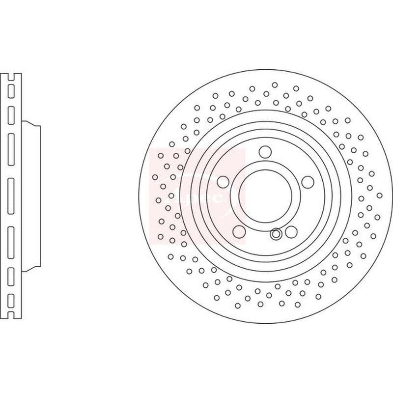 Apec 2 x Perforated/Vented Rear Brake Discs DSK3344