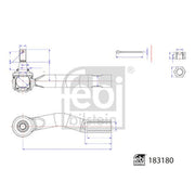 Febi Steering Tie Rod End Ball Joint Front Right 183180