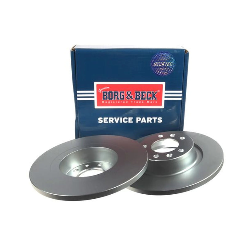 Borg & Beck 2 x Solid Rear Brake Discs BBD4667