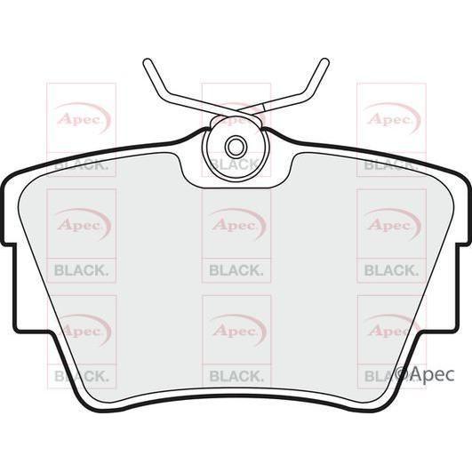 APEC Black Brake Pads (Rear) (R90) PAD1279B fits Nissan Vauxhall Renault Fiat Vi Apec  - Town Parts