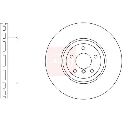 Apec 2 x Vented Front Brake Discs DSK3163