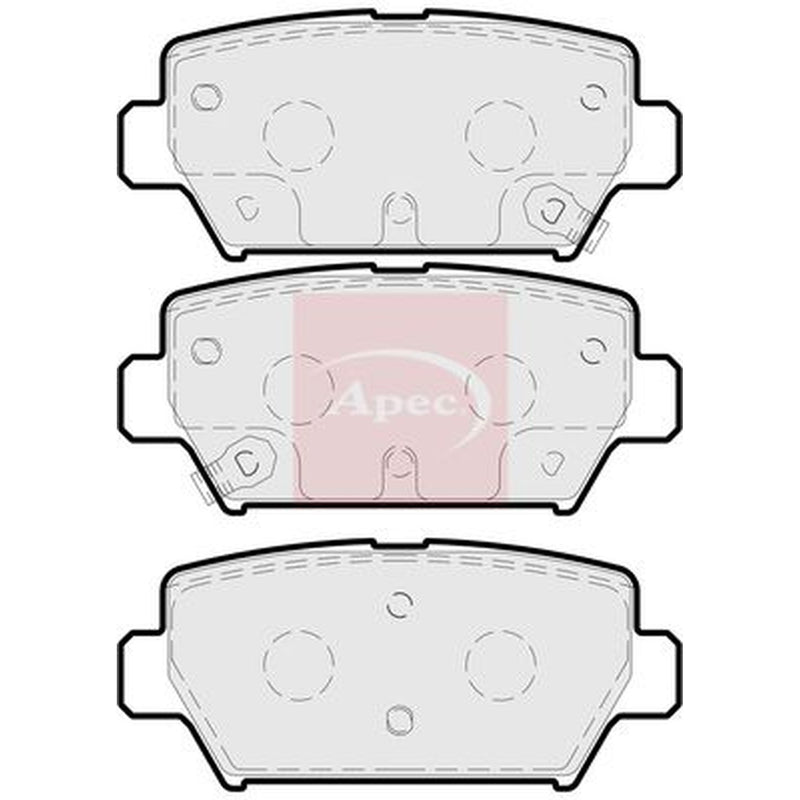 Apec Rear Brake Pad Set PAD2279