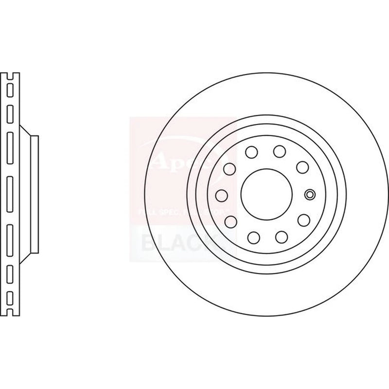 Apec 2 x Perforated/Vented Rear Brake Discs DSK2460B