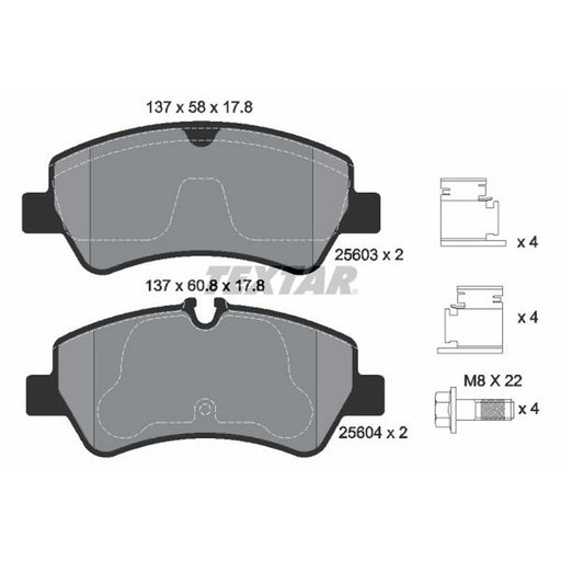 Textar Rear Brake Pad Set 2560301