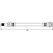 NAPA Brake Hydraulic Hose Line Rear NBH1180