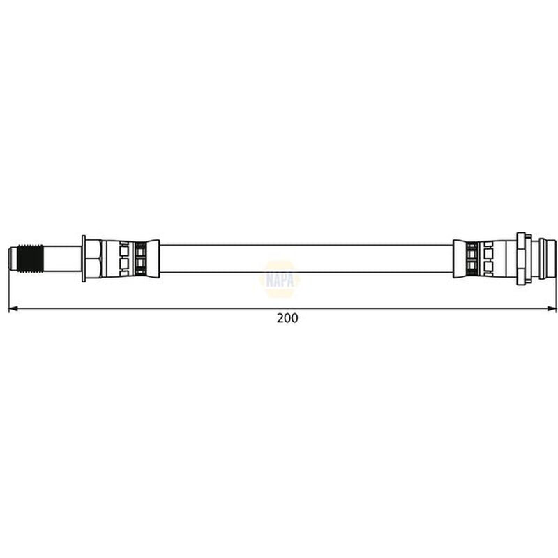 NAPA Brake Hydraulic Hose Line Rear NBH1180