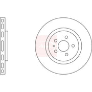 Apec 2 x Vented Front Brake Discs DSK2028