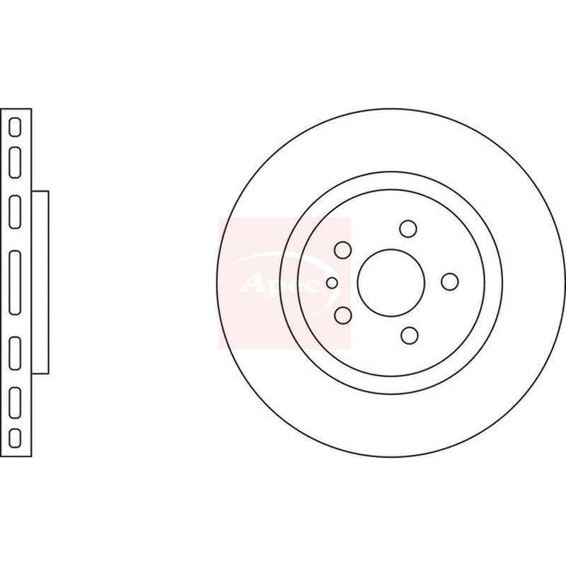 Apec 2 x Vented Front Brake Discs DSK2028