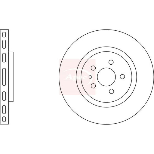 Apec 2 x Vented Front Brake Discs DSK2028
