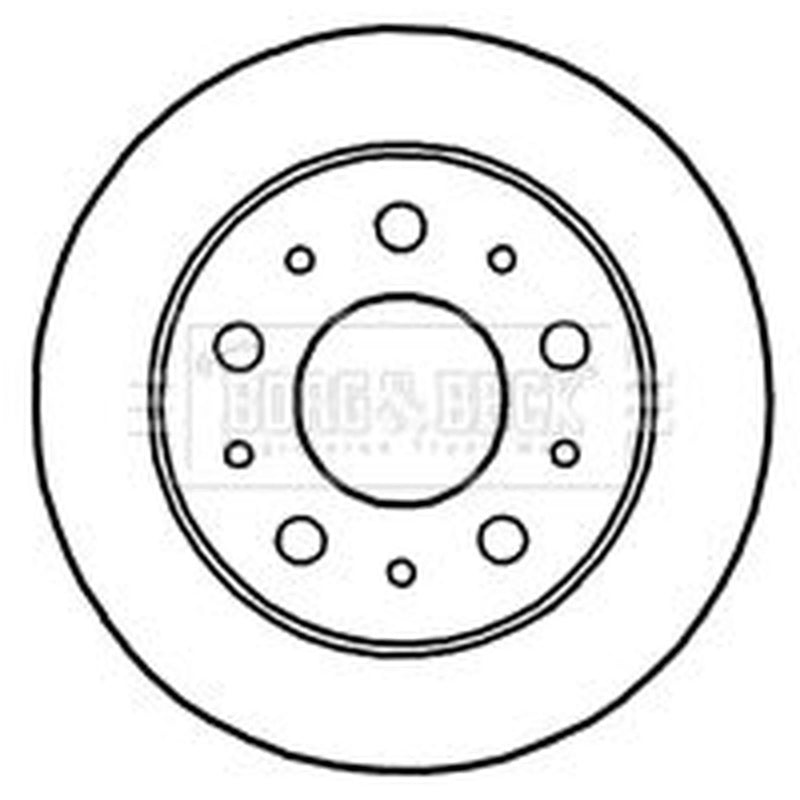 Borg & Beck 2 x Solid Rear Brake Discs BBD4668