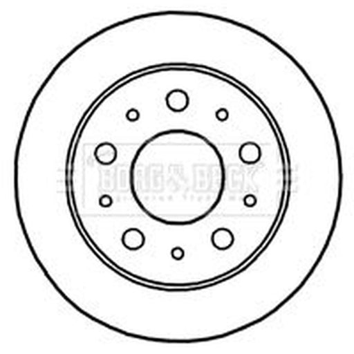Borg & Beck 2 x Solid Rear Brake Discs BBD4668