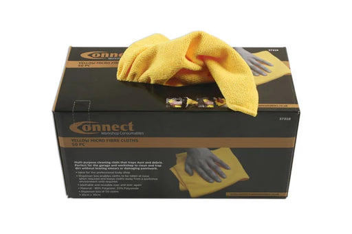 Connect Microfibre Yellow Cloths in Dispenser box - CPL
