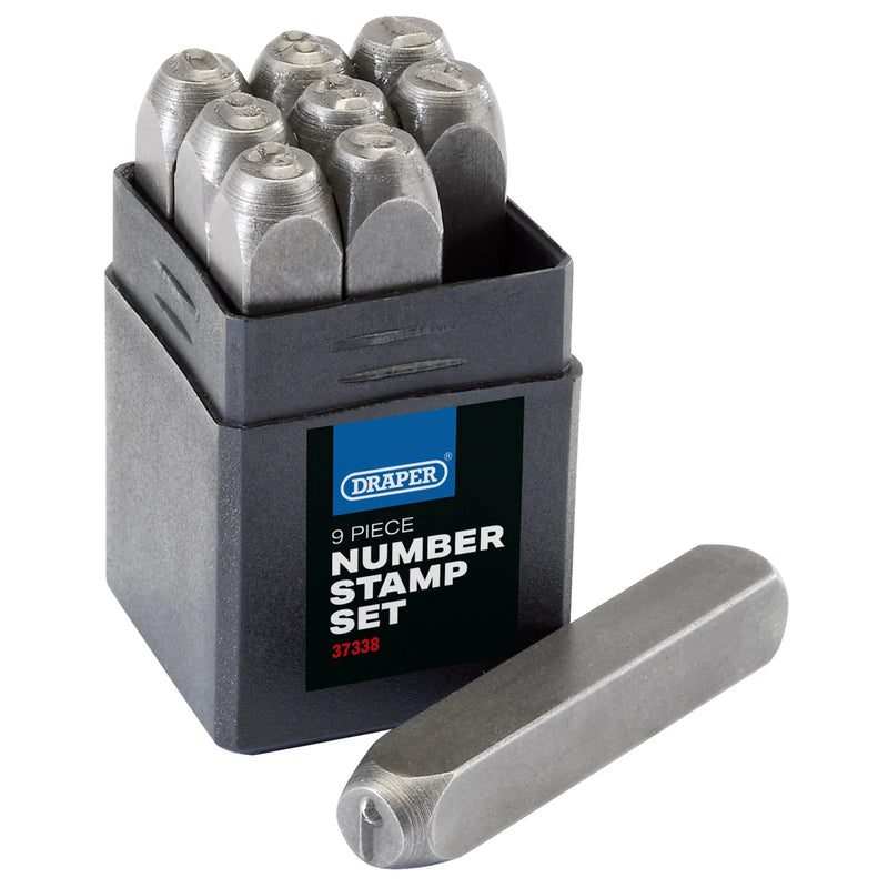 Draper Number Stamp Set 0-9 - Multiple Length Variations