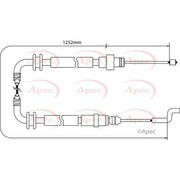 Apec Handbrake Cable Left Rear CAB1522