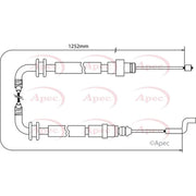Apec Handbrake Cable Left Rear CAB1522