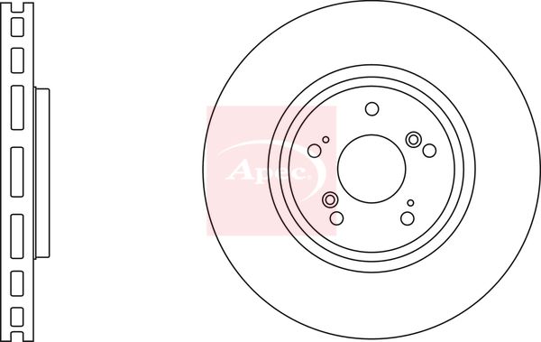 Apec 2 x Brake Disc Set Vented