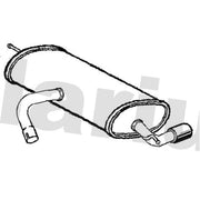Klarius Box With Tail Pipe Rear SE234C