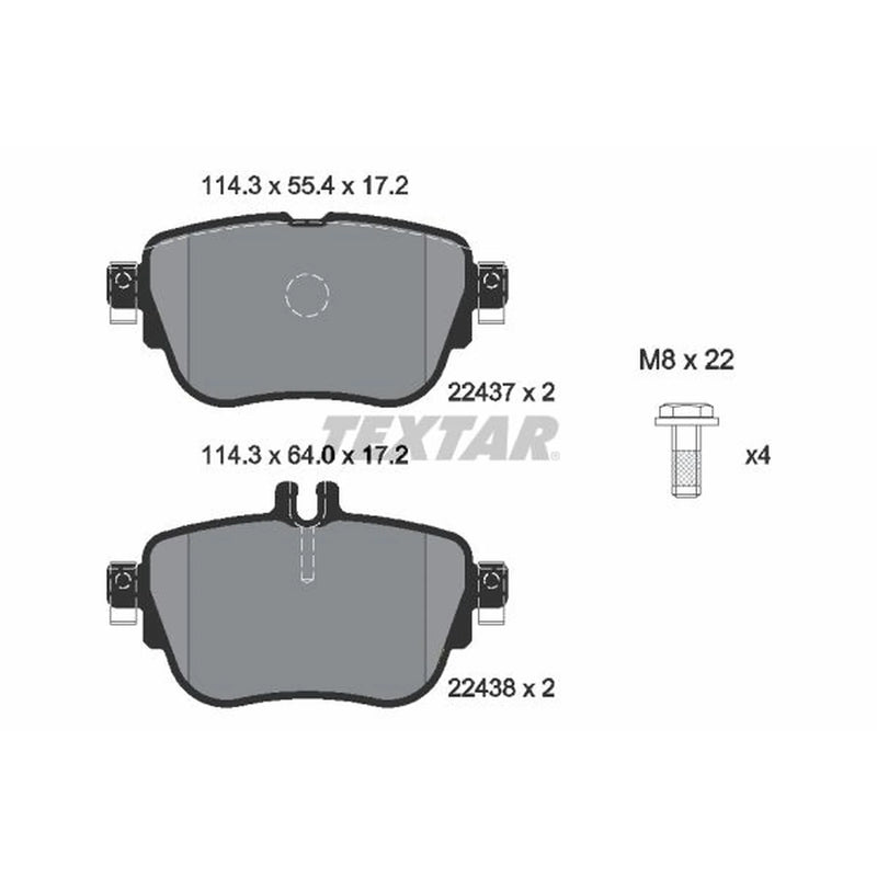 Textar Rear Brake Pad Set 2243701