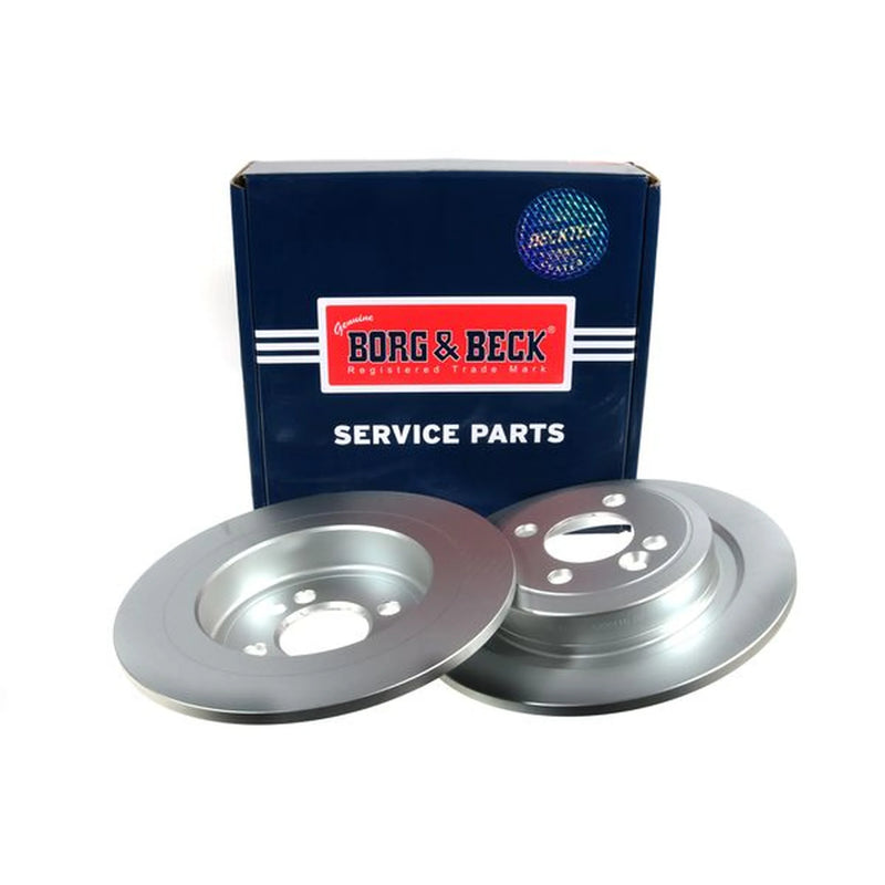 Borg & Beck 2 x Solid Rear Brake Discs BBD5410