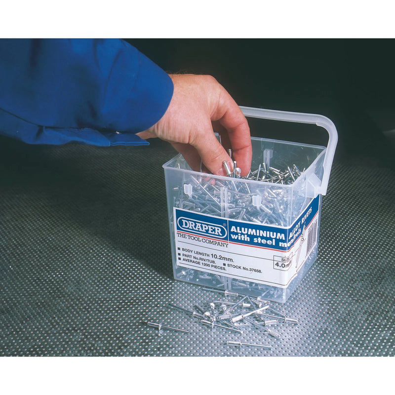 Draper Blind Rivets 4.0 x 10.2mm Tub of 1200