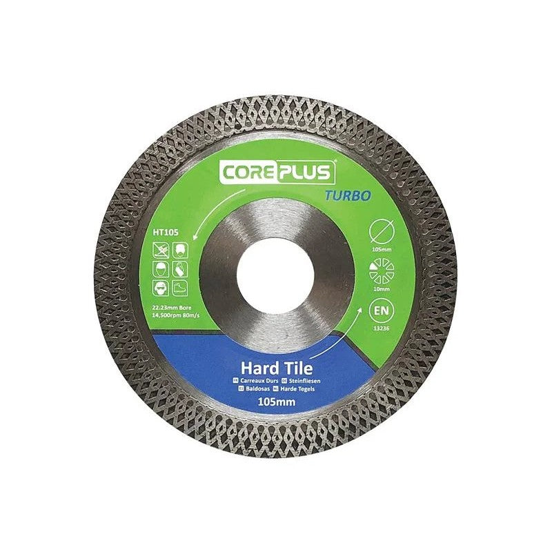 CorePlus HT105 Hard Tile Turbo Diamond Blade 105mm - CORDBHT105
